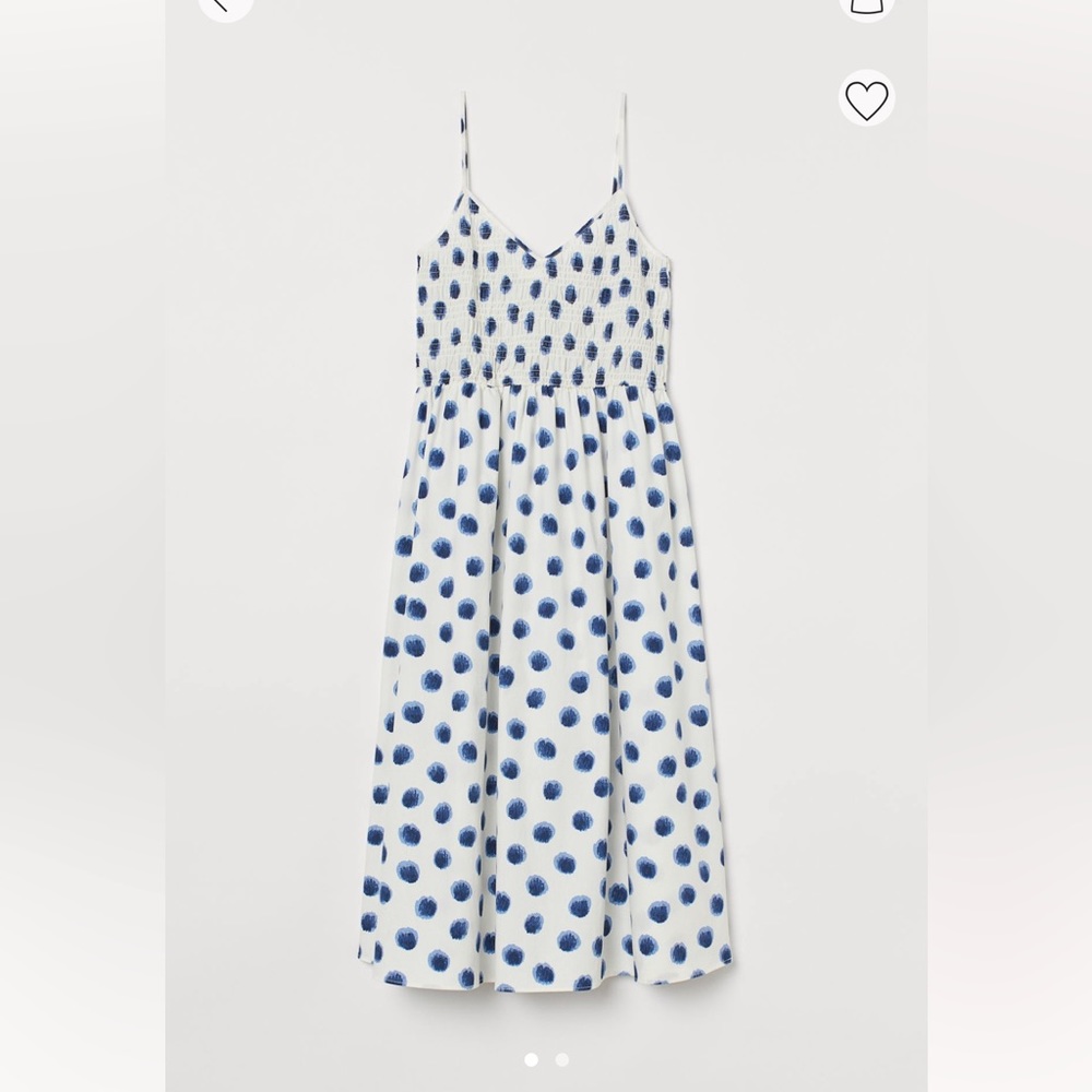 H&M smocked cotton summer dress size S *fits big*